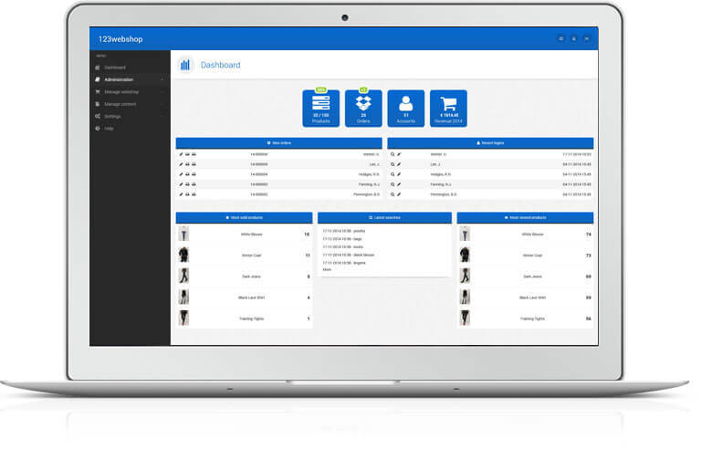 online webshop management